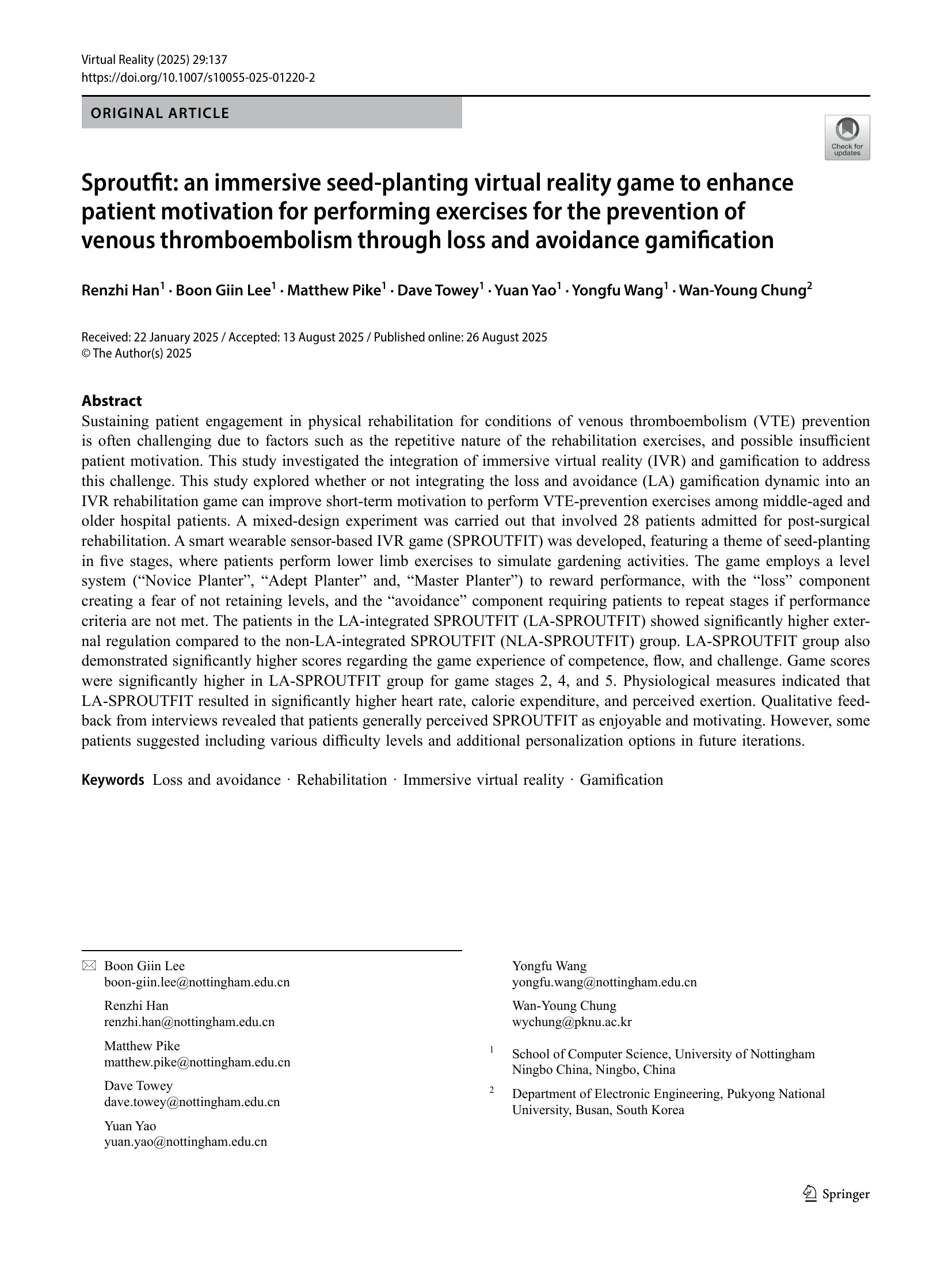 Sproutfit: an immersive seed-planting virtual reality game to enhance patien